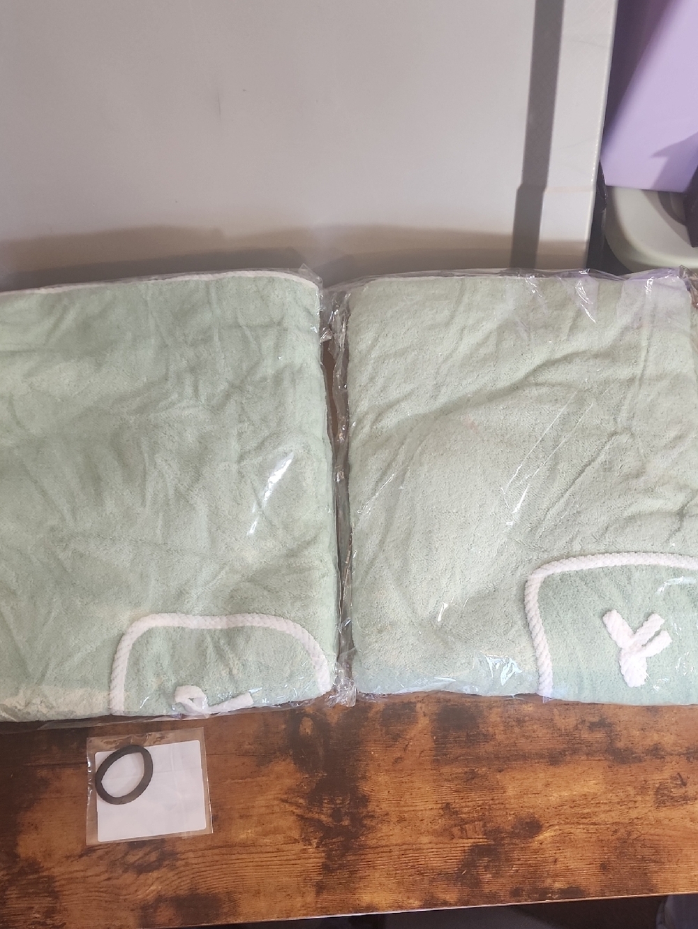 Green Daisy Long Bath Towel-2pcs Wareable Bathrobe Set- Adult Size, With Pocket
